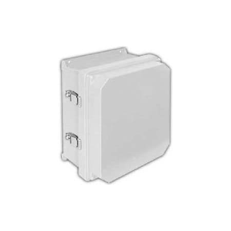 Vynckier Enclosure Systems Padlockable Latch Electrical Enclosures, 17.32 in H, 6.67 in D, 15.32 in W, NEMA 4X, Fiberglass RVJ1614HWPL2